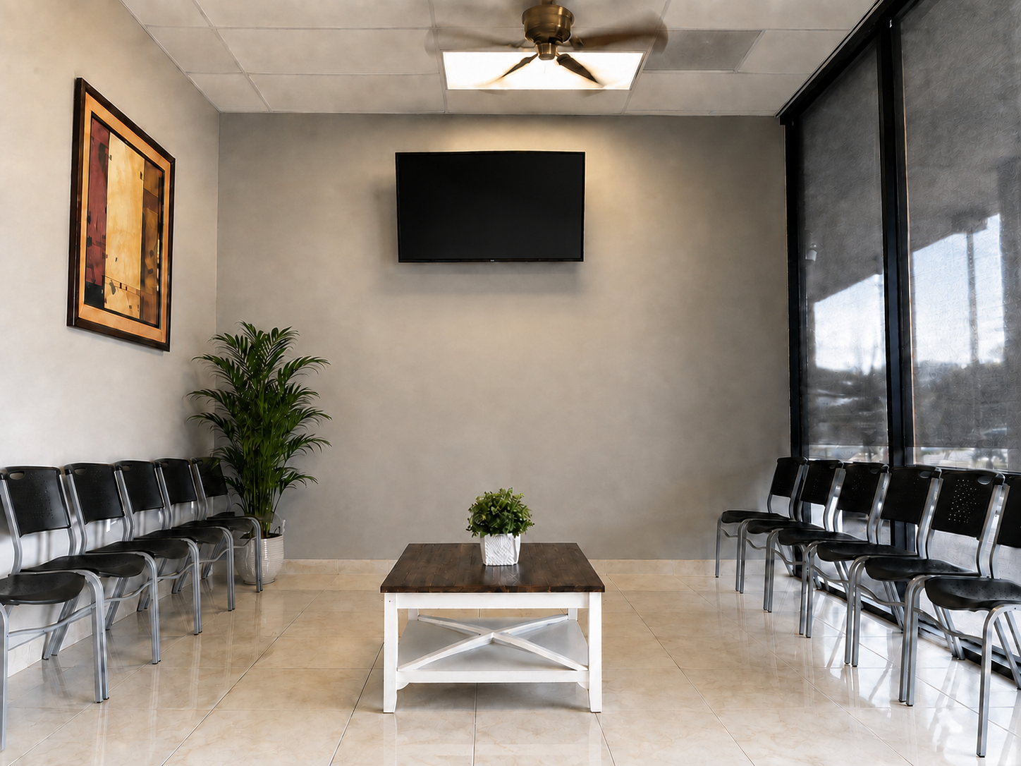 Sala de espera de Clínica Médica Hispana en Lewisville